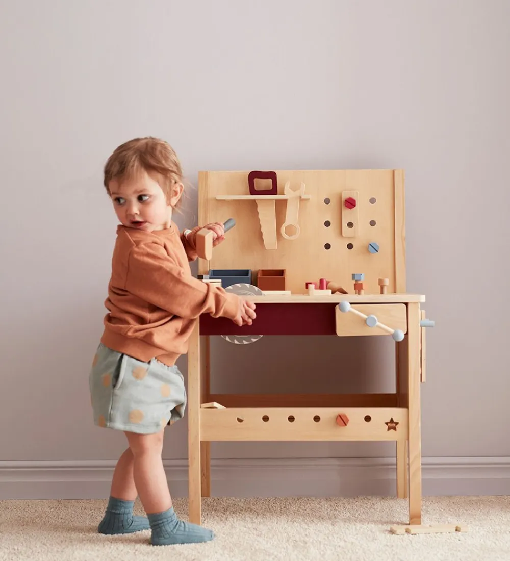 Kids Concept Legeværktøj|Legekøkken Og Legemøbel>Værktøjsbænk - 39 dele - Træ