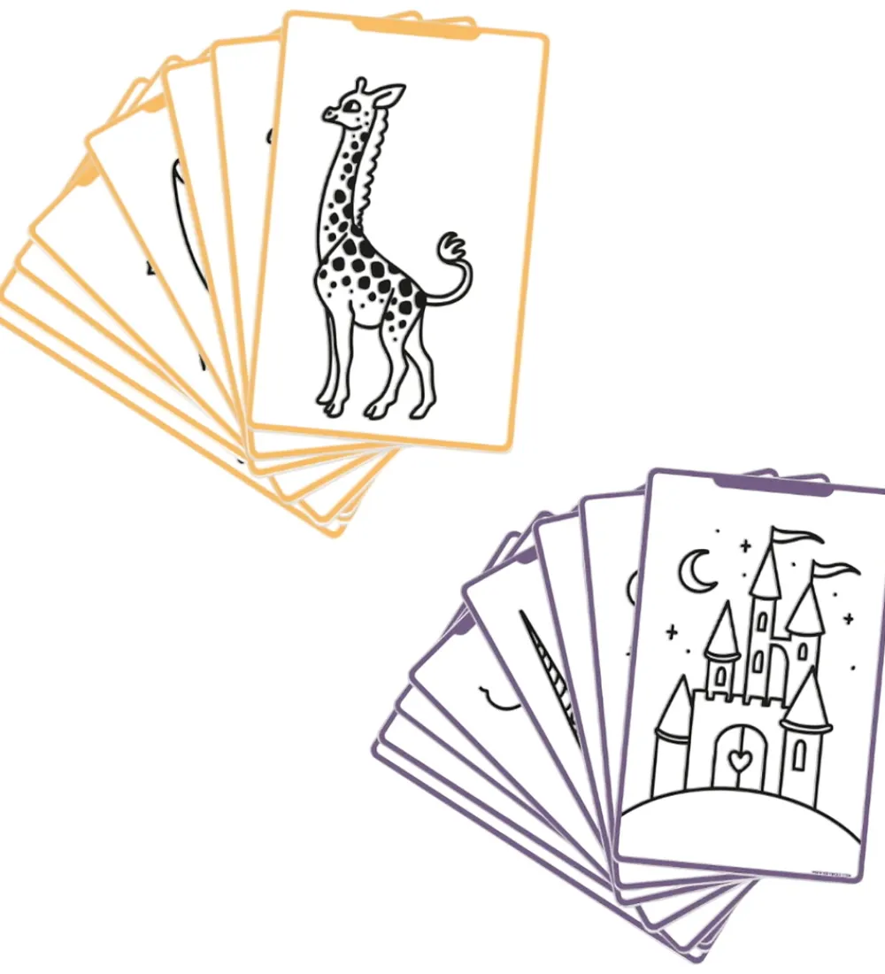 Kidywolf Kreativ Leg|Kreasæt>Refill Tegnemotiver - 60 motiver - Once Upon A Time/Ani