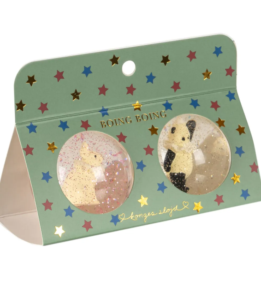 Konges Sløjd Bolde>Hoppebolde - 2-pak - Bunny/Panda