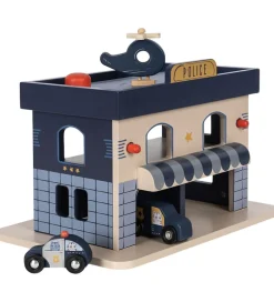 Konges Sløjd Trælegetøj|Figurer>Politistation - Træ - Blå