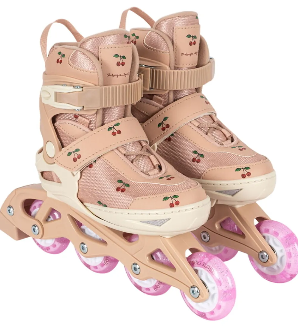 Konges Sløjd Rulleskøjter>Rulleskøjter m. Lys - Cherry Blush