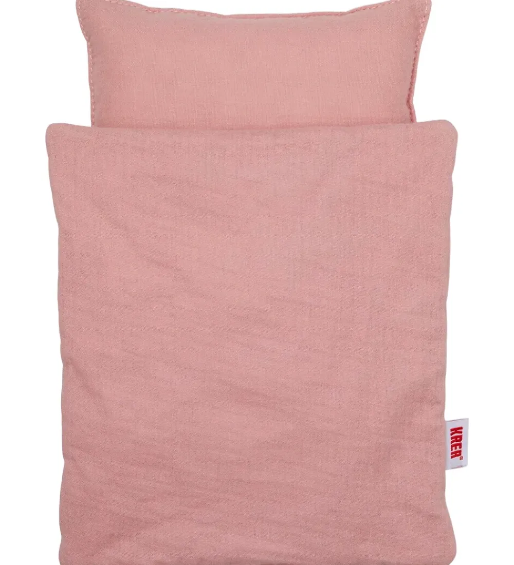 Krea Dukker Og Tilbehør>Dukkesengetøj - Musselin - Rose