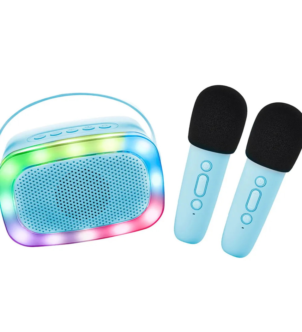 Lalarma Musikinstrumenter>Højtaler m. 2 Mikrofoner - Trådløs - Karaoke - Blå
