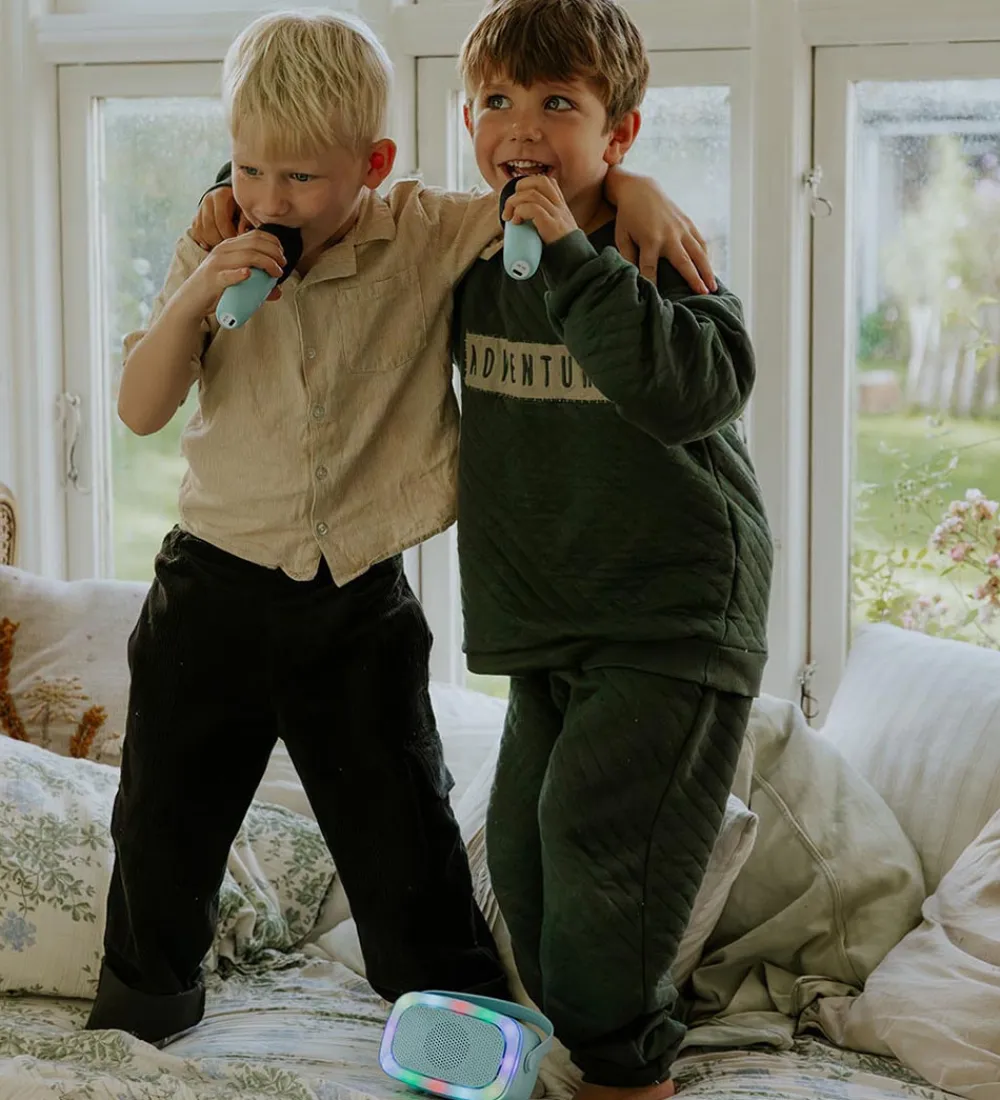 Lalarma Musikinstrumenter>Højtaler m. 2 Mikrofoner - Trådløs - Karaoke - Blå