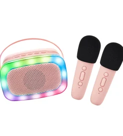 Lalarma Musikinstrumenter>Højtaler m. 2 Mikrofoner - Trådløs - Karaoke - Rose