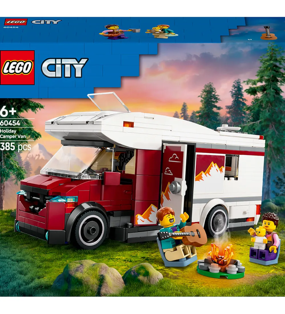 LEGO® Konstruktionslegetøj|Lego®>City - Ferie-Eventyr i Autocamper 60454 - 385 Dele