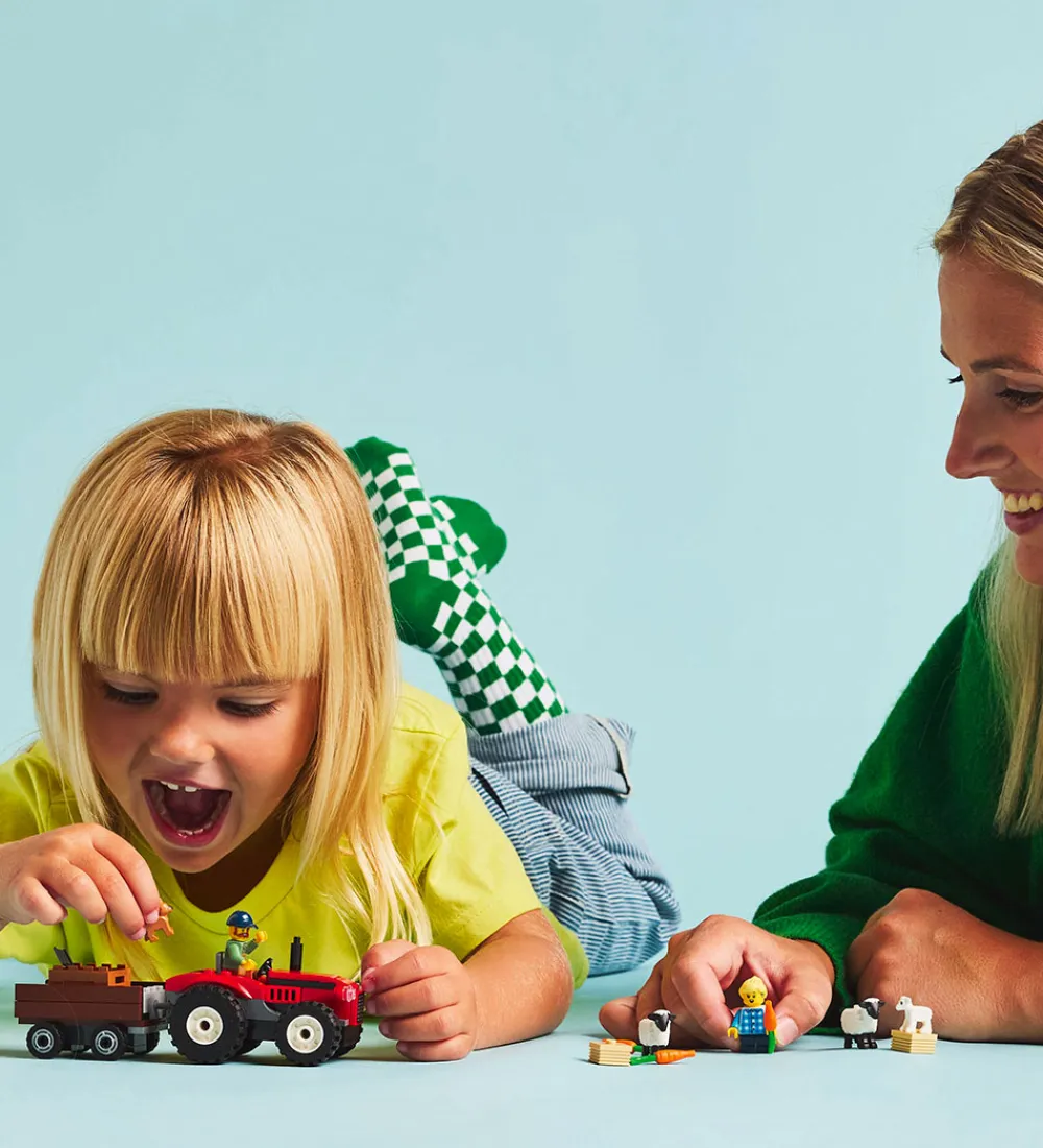 LEGO® Konstruktionslegetøj|Lego®>City - Rød Traktor Med Anhænger Og Får 60461 - 116 Dele