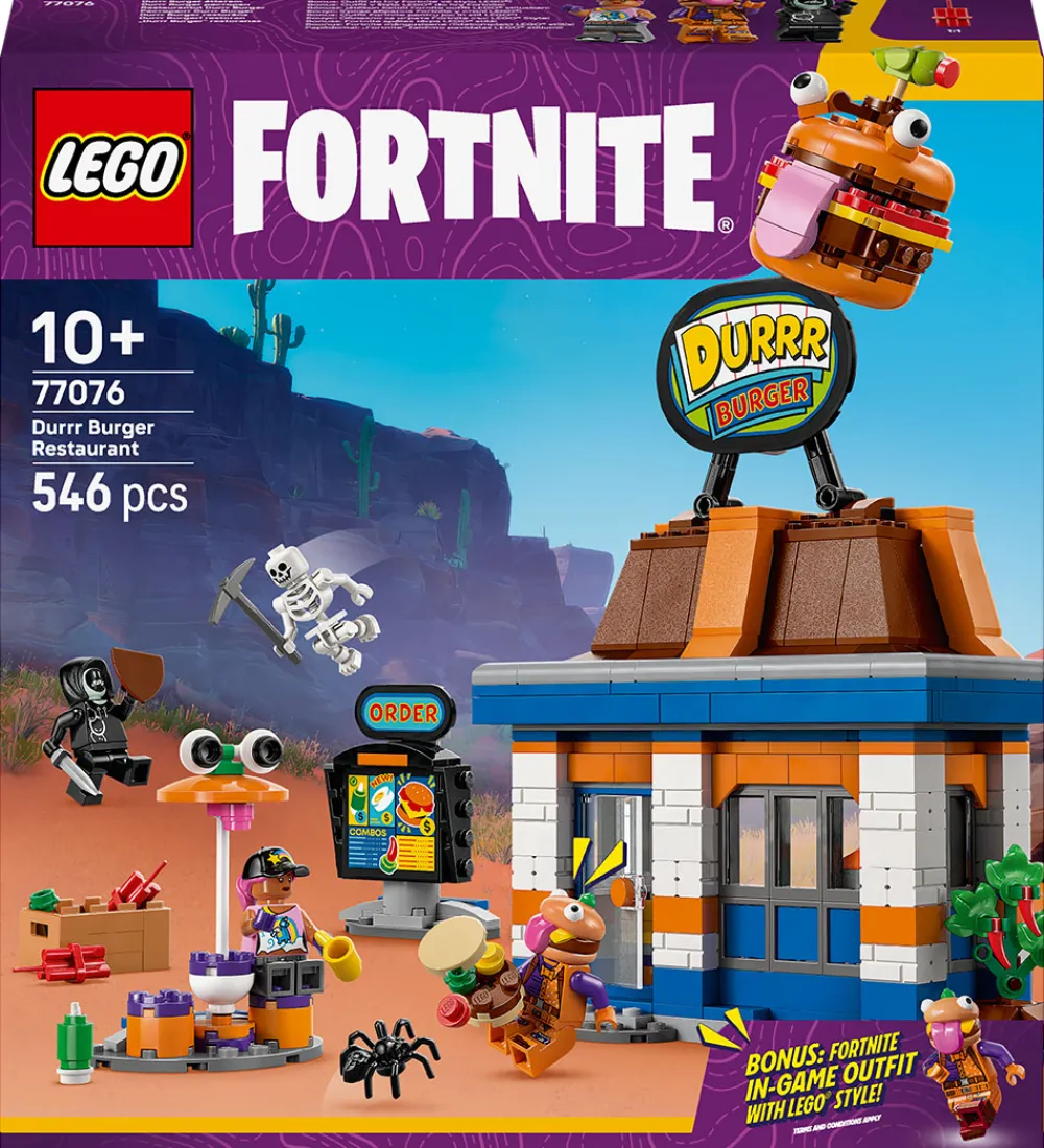 LEGO® Lego®|Konstruktionslegetøj>Fortnite - Durrr Burger-restaurant 77076 - 546 dele