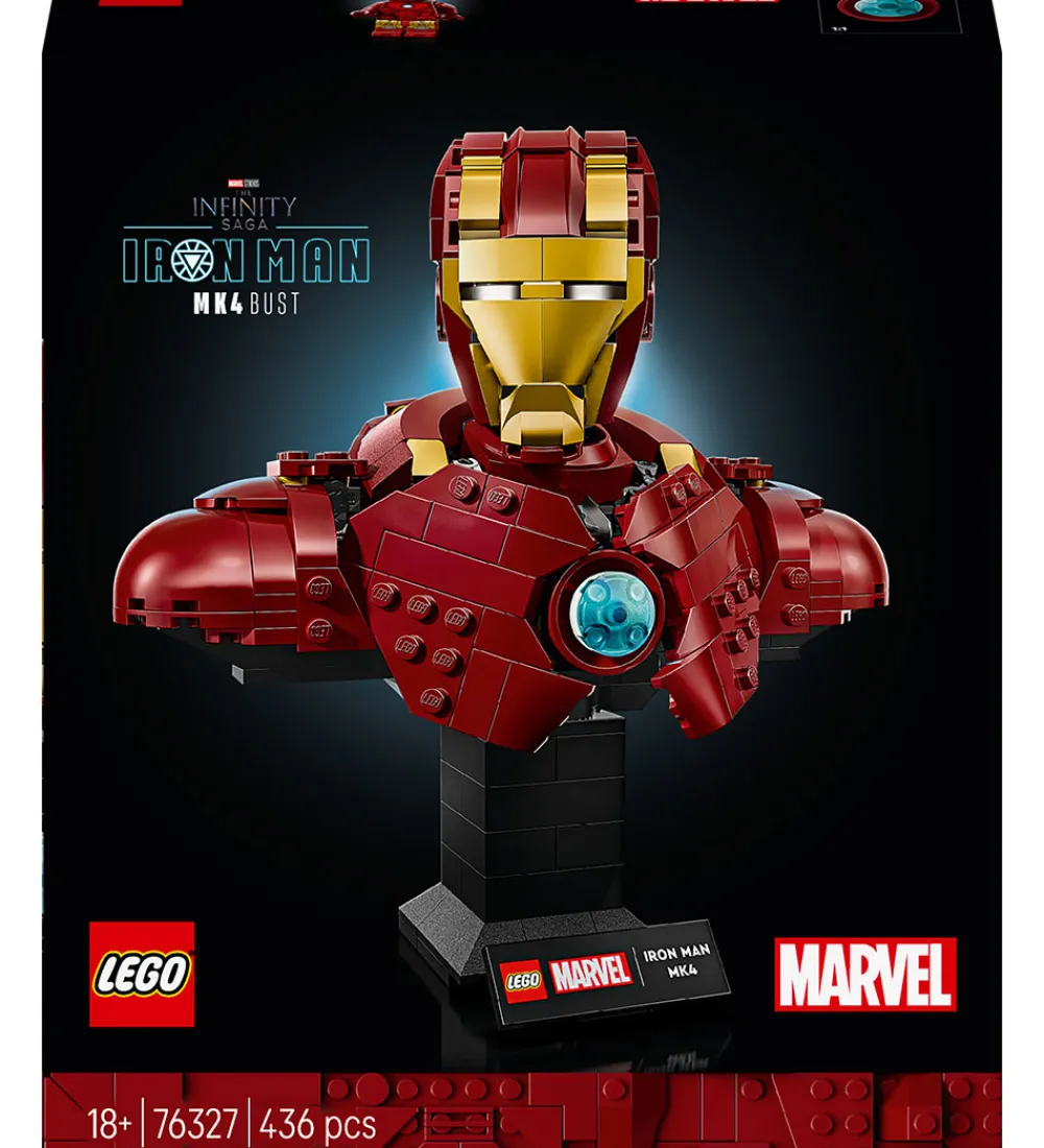 LEGO® Lego®|Konstruktionslegetøj>Marvel - Iron Man MK4-buste 76327 - 436 Dele