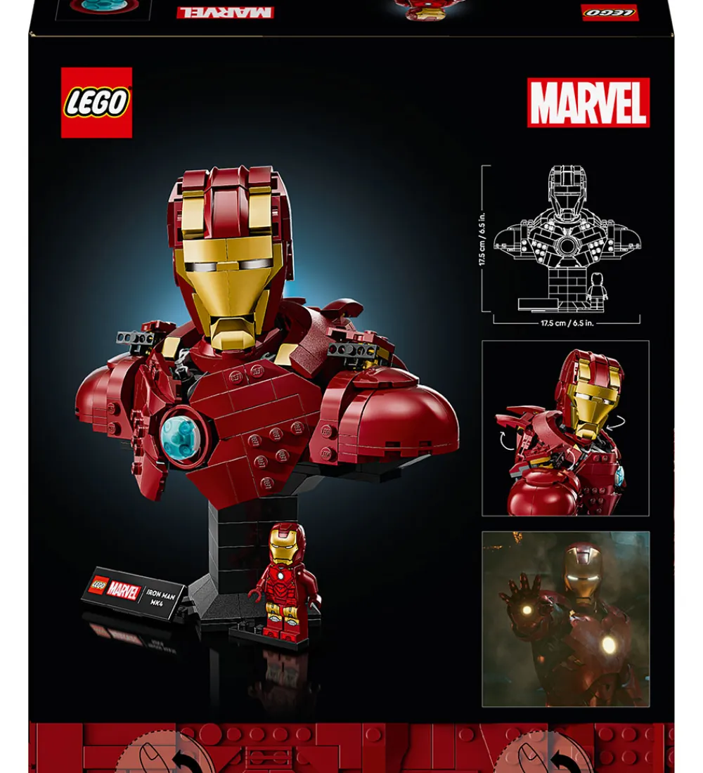 LEGO® Lego®|Konstruktionslegetøj>Marvel - Iron Man MK4-buste 76327 - 436 Dele