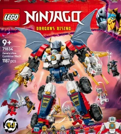 LEGO® Konstruktionslegetøj|Lego®>Ninjago - Zanes Ultrakombirobot 71834 - 4-i-1 - 1187 Dele