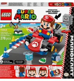 LEGO® Lego®|Konstruktionslegetøj>Super Mario - Mario Kart Interaktiv Mario 72043 - 278 Dele