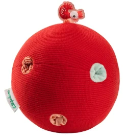 Lilliputiens Aktivitetslegetøj>Aktivitetsbold m. Rangle - Paulette - Rød/Multi