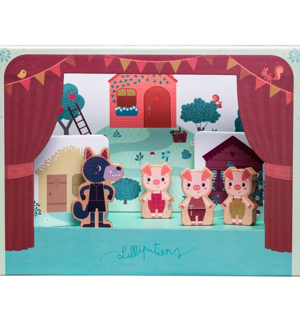 Lilliputiens Aktivitetslegetøj>Aktivitetslegetøj - Magnetisk Teater - Ulven