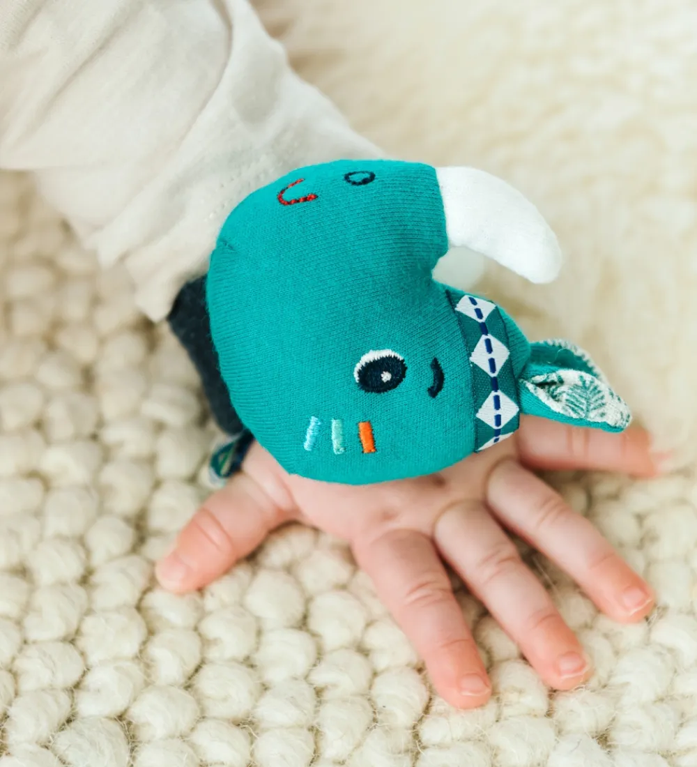 Lilliputiens Gribelegetøj>Rangle m. Armbånd - Marius - Lyseblå