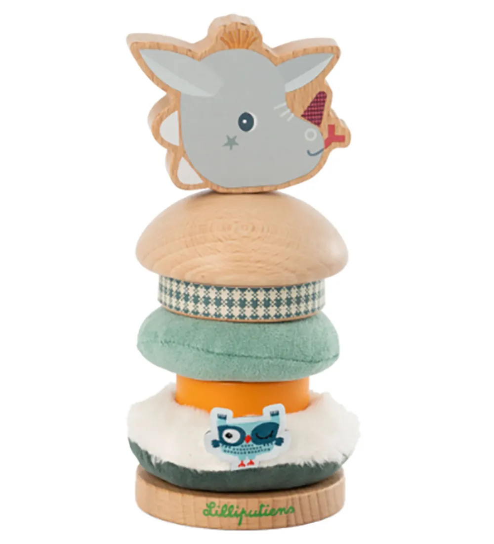 Lilliputiens Stablelegetøj>Stabletårn - 7 Dele - Dragen Joe