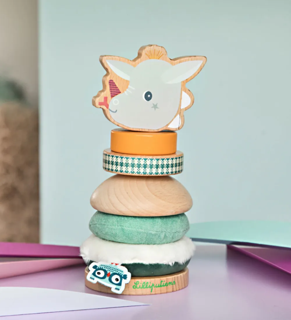 Lilliputiens Stablelegetøj>Stabletårn - 7 Dele - Dragen Joe