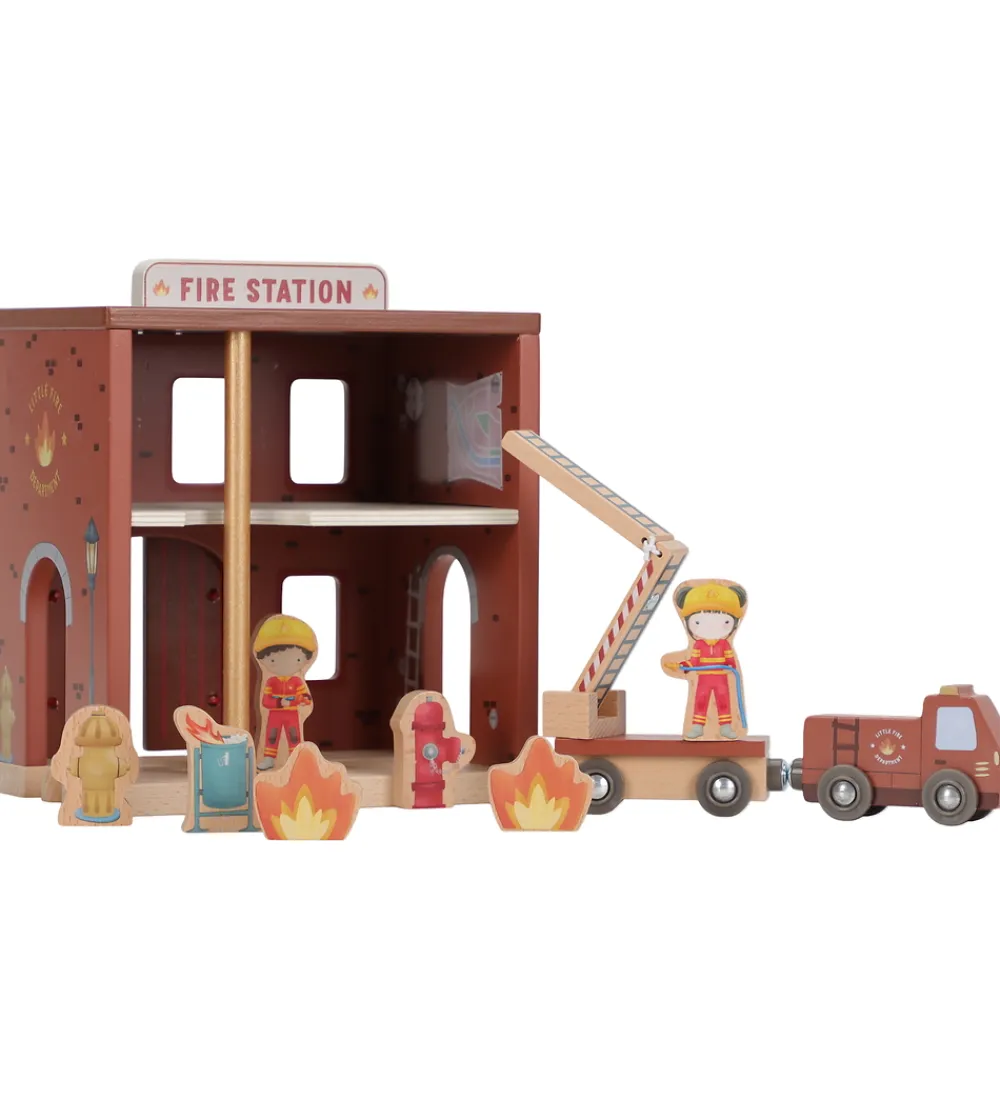 Little Dutch Trælegetøj|Figurer>Brandstation - Træ