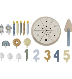 Little Dutch Rolleleg|Trælegetøj>Fødselsdagskage - 26 Dele - Træ - Blå