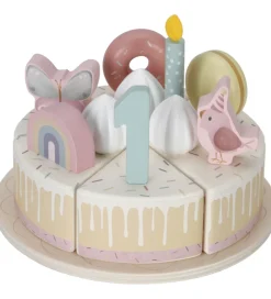 Little Dutch Rolleleg|Trælegetøj>Fødselsdagskage - 26 Dele - Træ - Rosa