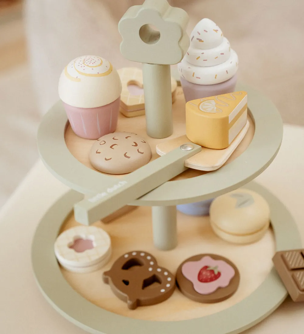 Little Dutch Trælegetøj>Kagefad - Træ - 19 Dele - Multi