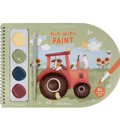 Little Dutch Malebog>Malebog m. Vandfarver/Pensel - Little Farm