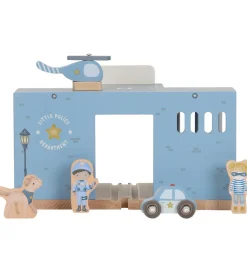 Little Dutch Trælegetøj|Figurer>Politistation - Træ - Blå
