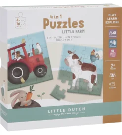 Little Dutch Puslespil>Puslespil - 4-i-1 - Little Farm
