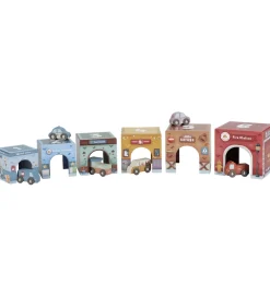 Little Dutch Trælegetøj>Stablekasser m. 6 Biler - Træ - Multi