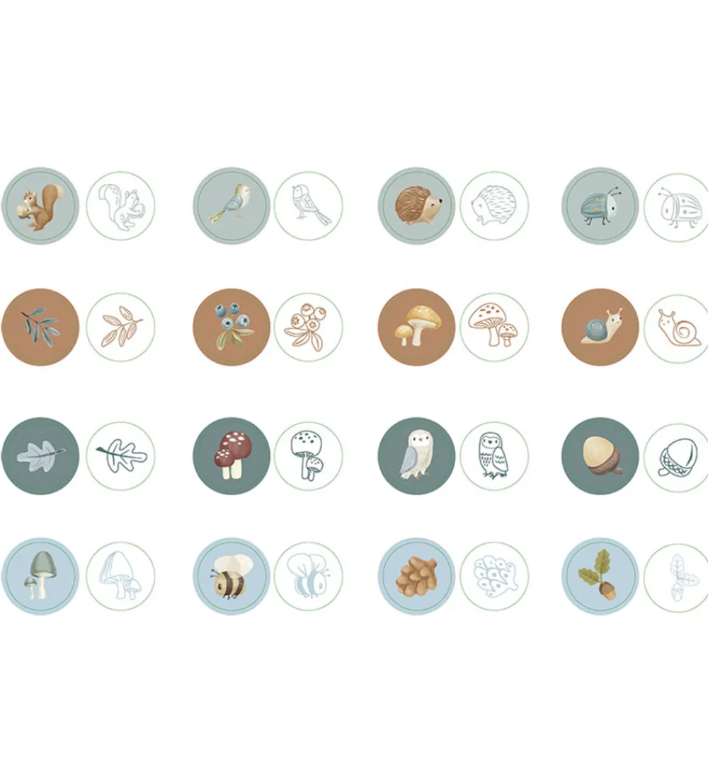 Little Dutch Kreasæt>Stempler - Selvfarvende - 16 Stk. - Forest Friends