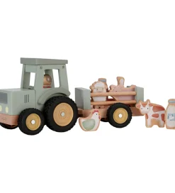 Little Dutch Trælegetøj|Traktorer>Traktor m. Trailer - Træ - Little Farm
