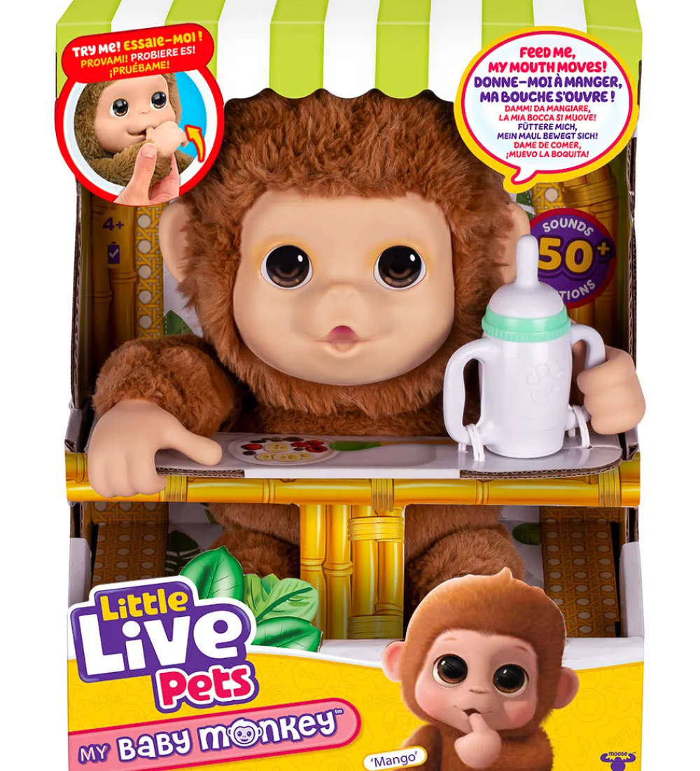 Little Live Pets Figurer>Interaktiv Bamser - My Baby Monkey - Mango