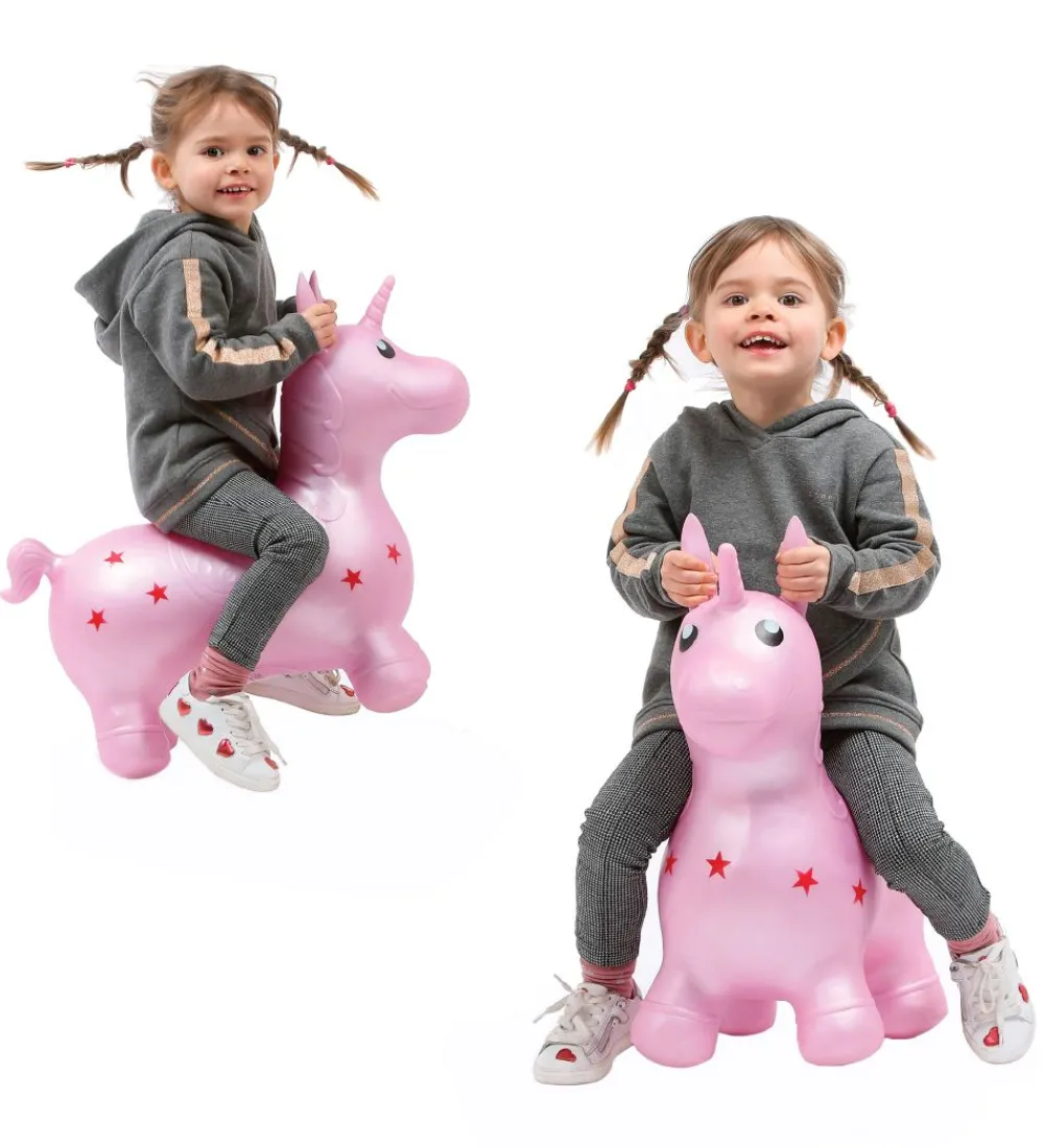 Ludi Tumledyr>Hoppedyr - Enhjørning - Rosa