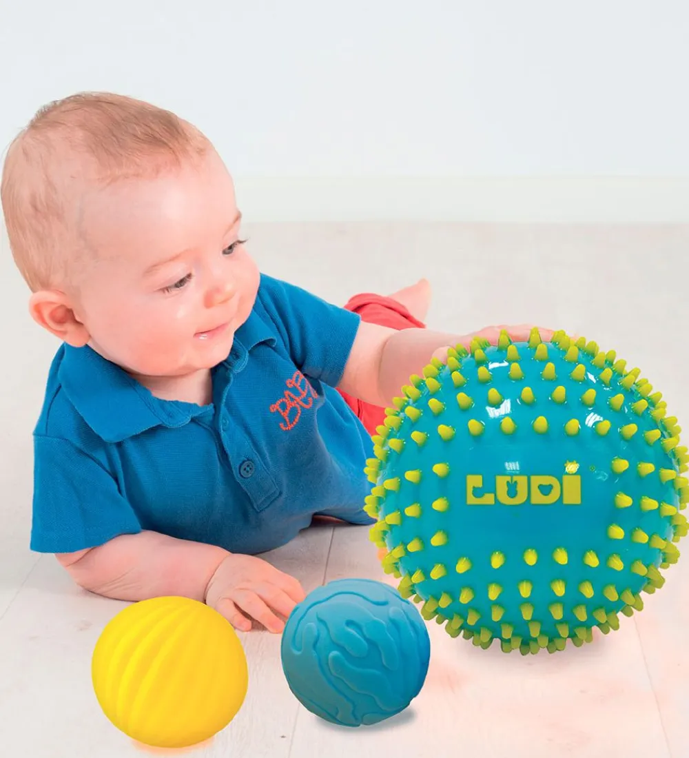 Ludi Bolde>Sansebolde - 3 stk. - Blå