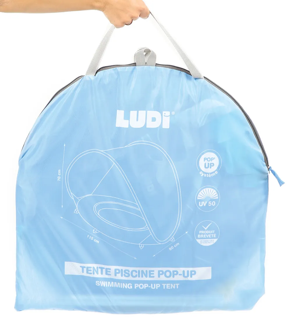 Ludi Legetelte>Skyggetelt - UV50 - 115x80 cm - Blå/Mint