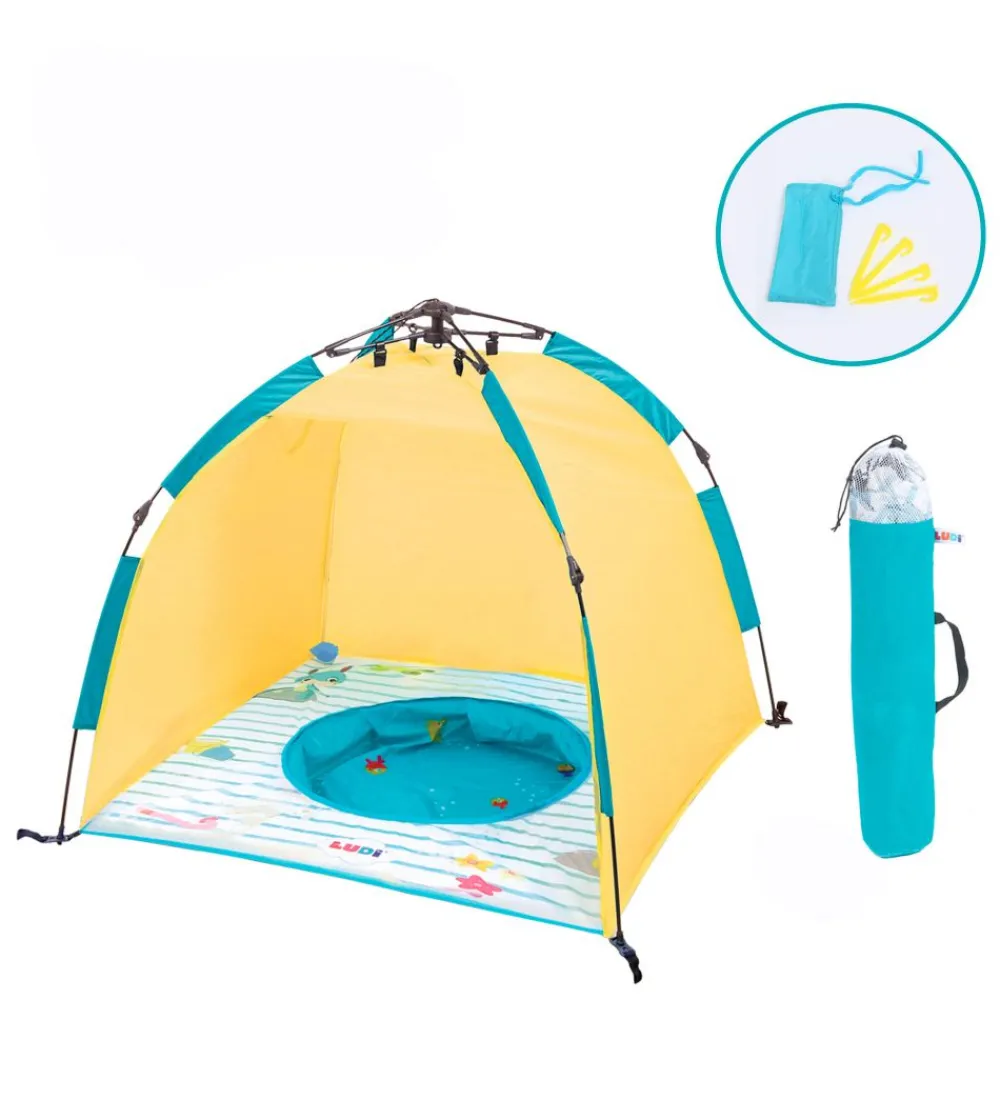 Ludi Legetelte|Badebassin>Skyggetelt m. Bassin - UV 50+ - Gul