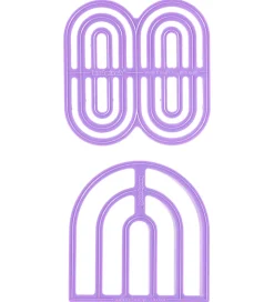 Lunch Punch Halloween>Udstikkere - 2 stk. - Regnbuer