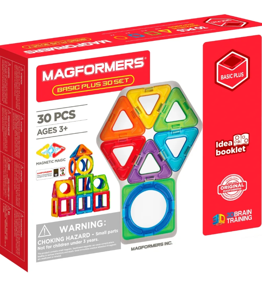 Magformers Magnetlegetøj>Basic Plus Sæt - 30 dele