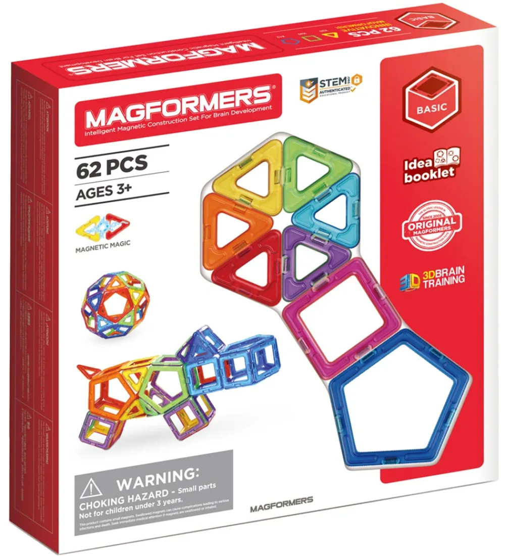 Magformers Magnetlegetøj>Magneter - 62 dele