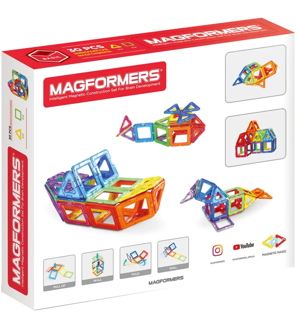 Magformers Magnetlegetøj>Magnetsæt - 30 Dele