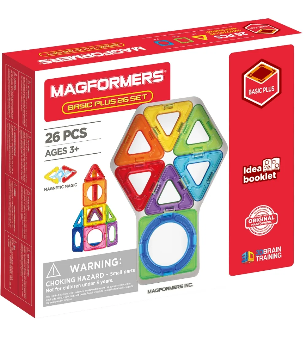 Magformers Magnetlegetøj>Magnetsæt - Basic Plus - 26 Dele