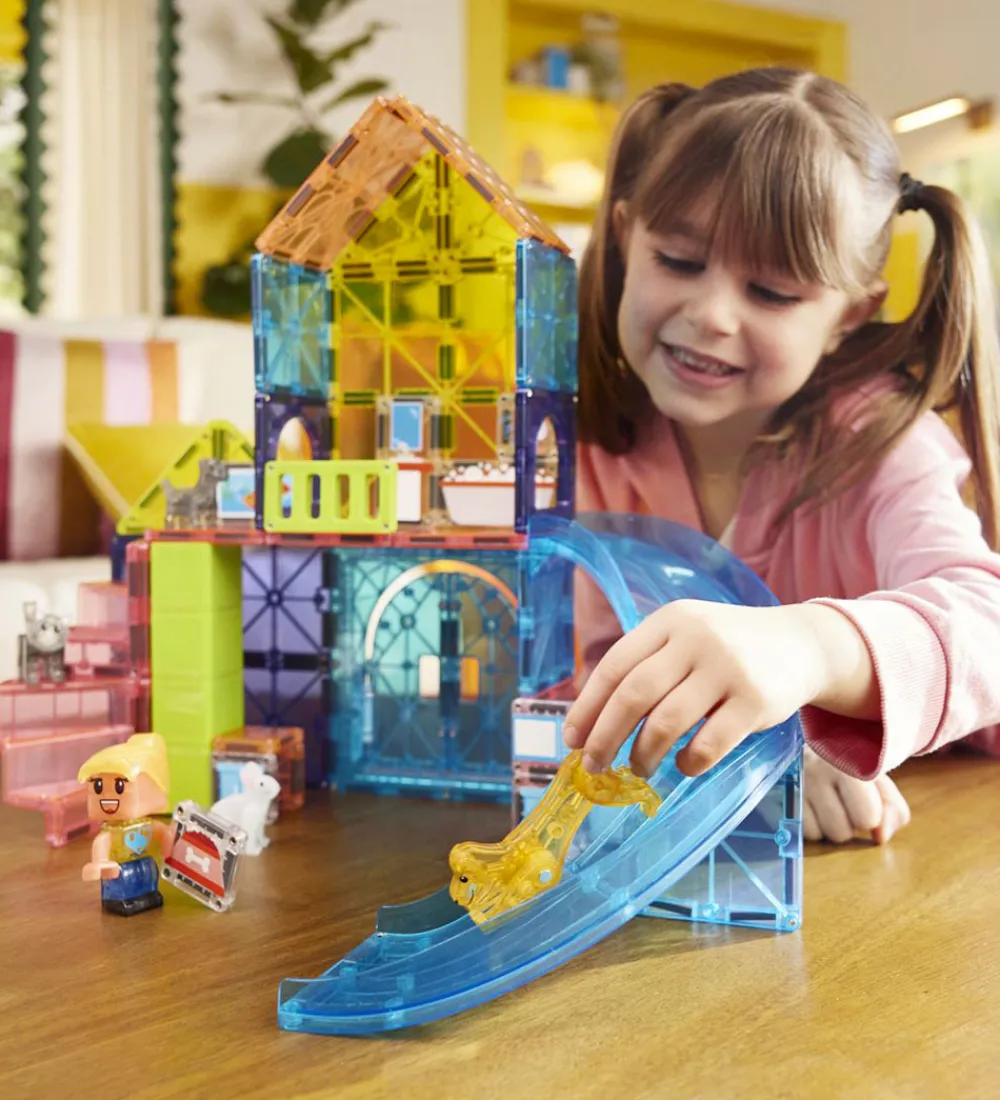 Magna-Tiles Magnetlegetøj|Konstruktionslegetøj>Magna Tiles Magnetsæt - 50 Dele - Pet Playhouse + MicroMAGS