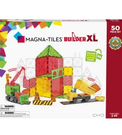 Magna-Tiles Konstruktionslegetøj|Magnetlegetøj>Magnetsæt - 50 Dele - Builder XL + MicroMAGS