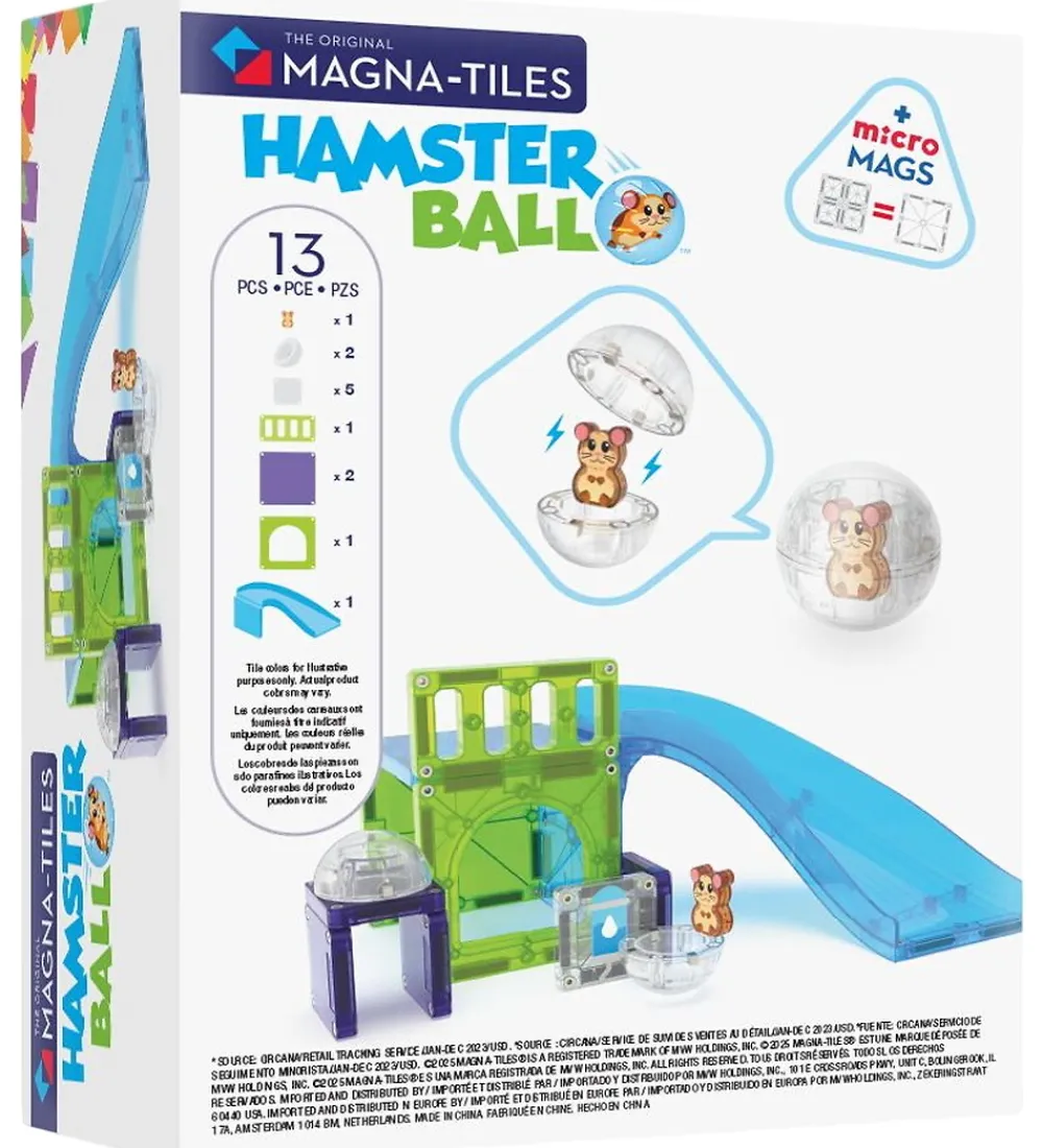 Magna-Tiles Magnetlegetøj|Konstruktionslegetøj>Magnetsæt - 13 Dele - Hamster Wheel + MicroMAGS