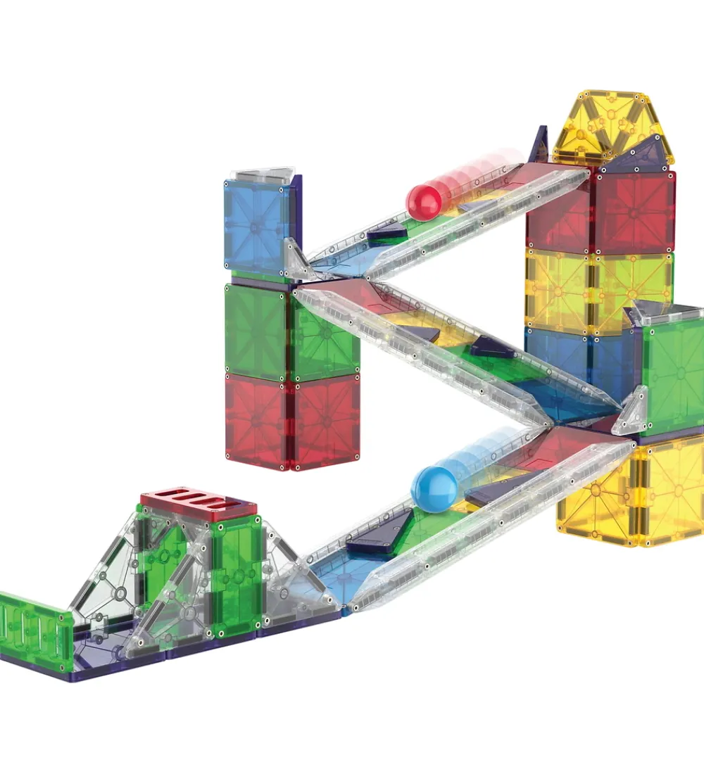 Magna-Tiles Magnetlegetøj|Konstruktionslegetøj>Magnetsæt - 90 Dele - Rail Racer + MicroMAGS