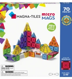 Magna-Tiles Konstruktionslegetøj|Magnetlegetøj>Magnetsæt - 70 Dele - MicroMAGS