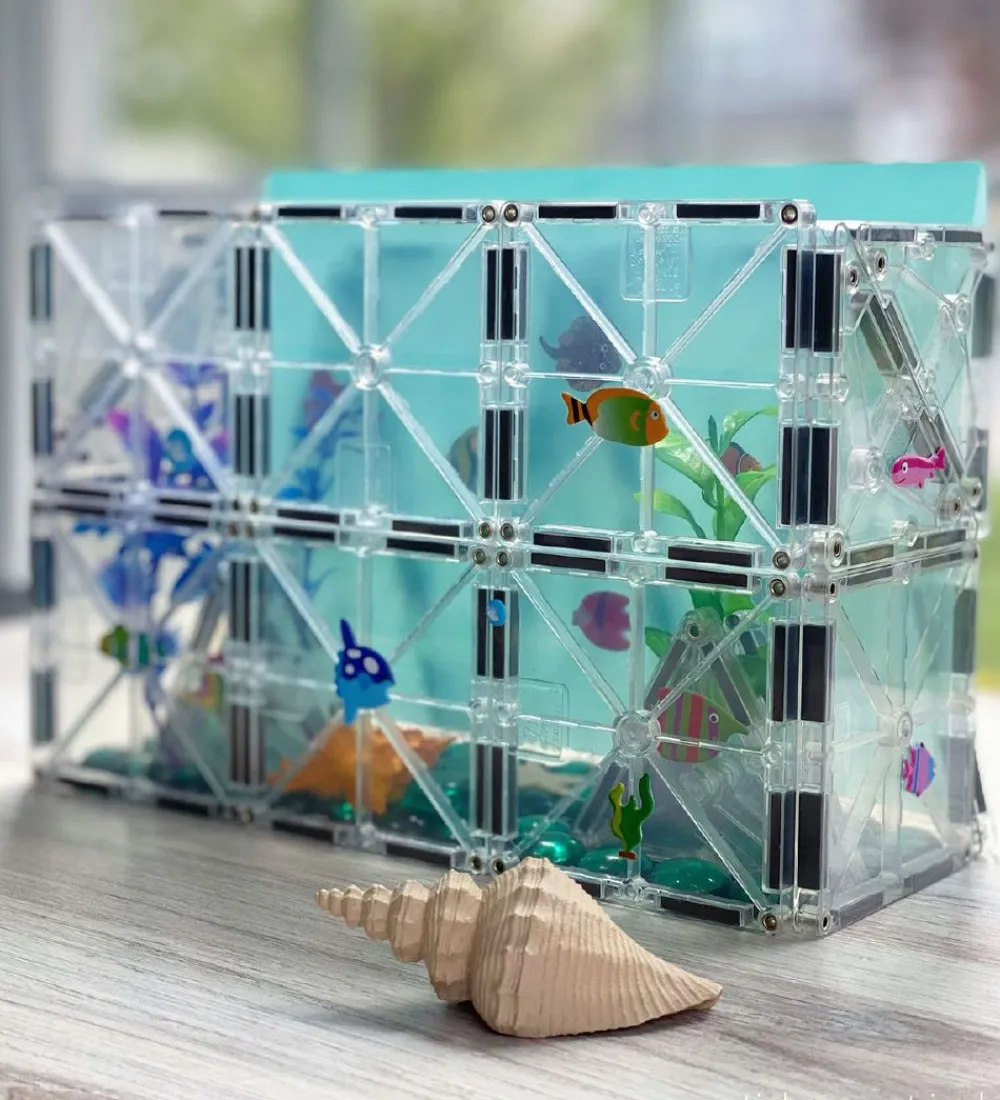 Magna-Tiles Magnetlegetøj>Magnetsæt - 16 Dele - Is