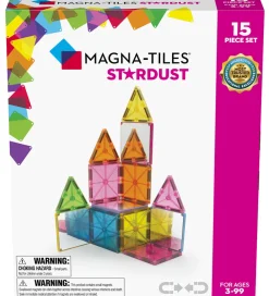 Magna-Tiles Magnetlegetøj>Magnetsæt - 15 Dele - Stardust Glitter & Spejle