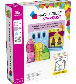 Magna-Tiles Magnetlegetøj>Magnetsæt - 15 Dele - Stardust Glitter & Spejle