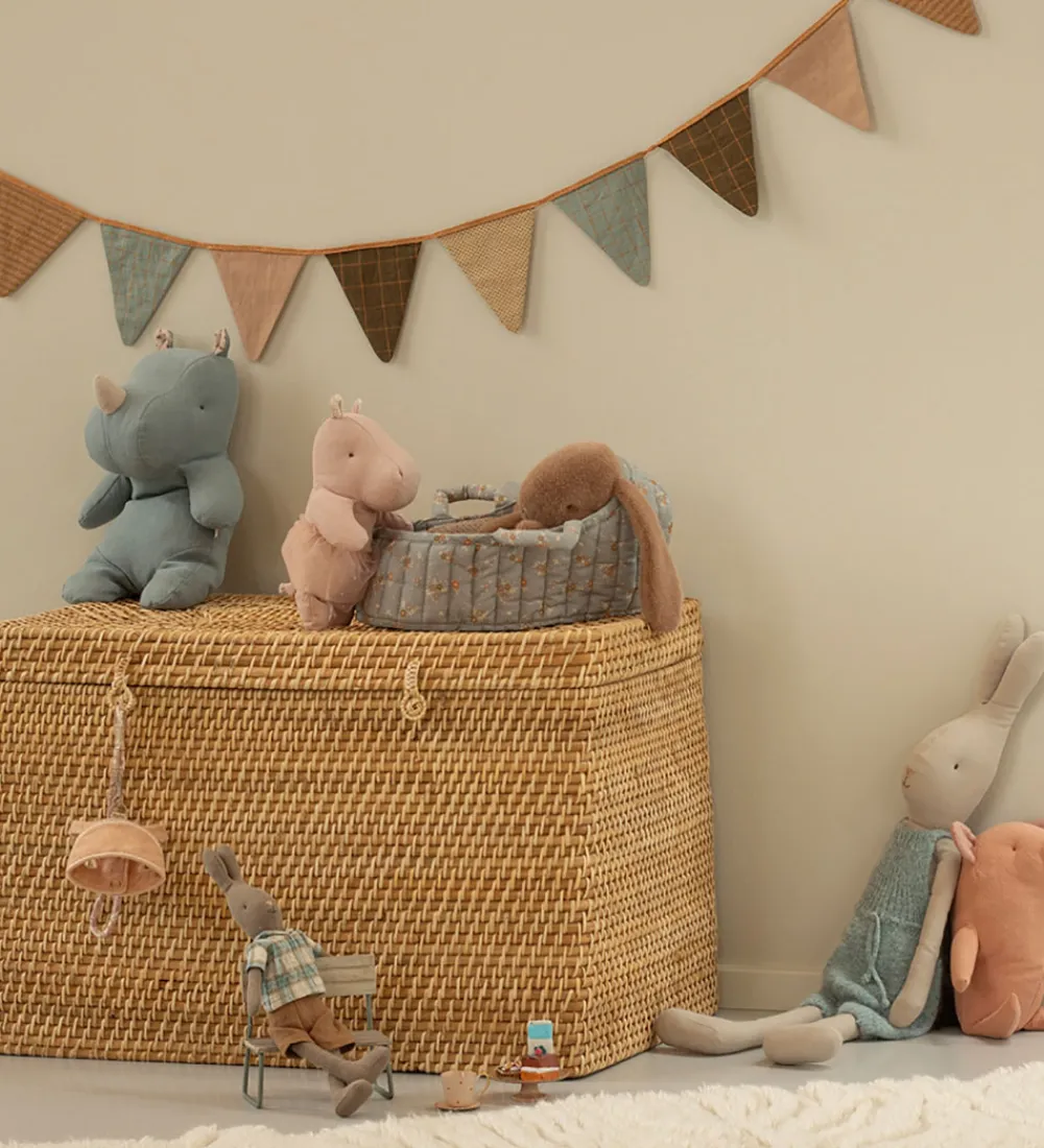 Maileg Bamser>Bamse - Safari Friends - Næsehorn - Medium - Støvet Blå